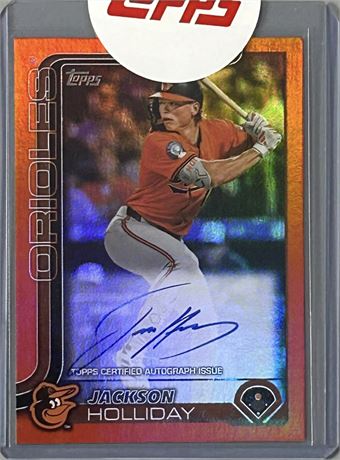 2025 Topps #220 Jackson Holliday Orange Foil Auto 01/25