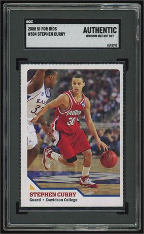2008 SI for Kids #304 Steph Curry RC SGC Authentic (Minimum Size Not Met)