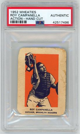 1952 Wheaties Roy Campanella Action - Hand Cut PSA Authentic