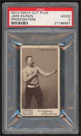 1890 N310 Mayo Cut Plug Boxing Jake Kilrain Prizefighters PSA 2 GOOD