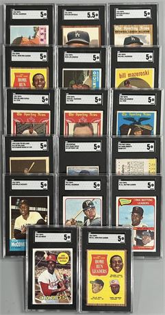 1950-69 SGC 5 Graded Stars Lot (17) w/ Mays, McCovey & Drysdale