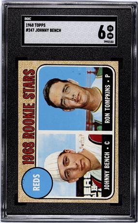1968 Topps #247 Johnny Bench RC SGC 6 EXMT