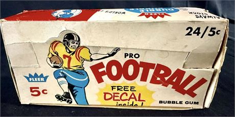 1960 Fleer Football Cards Empty Display Box