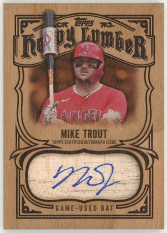 2026 Topps Series 1 Heavy Lumber Mike Trout Auto Relic Game-Used Bat Case Hit