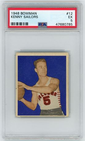 1948 Bowman #12 Kenny Sailors RC PSA 5 EX