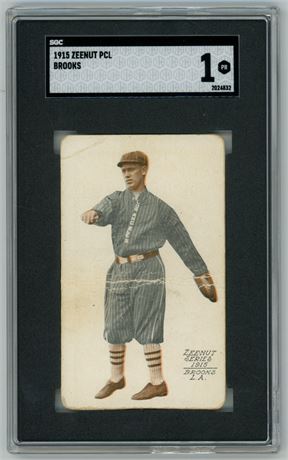 1915 Zeenut PCL Clarence Brooks SGC 1 POOR (Writing On Back)