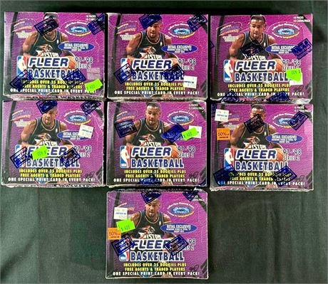 1997-98 Fleer Basketball Series 2 Retail Exclusive Factory Sealed Box Lot (7)