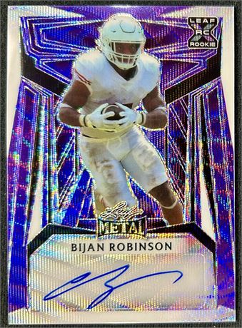 2023 Leaf Metal Purple Wave Bijan Robinson RC Auto 4/6