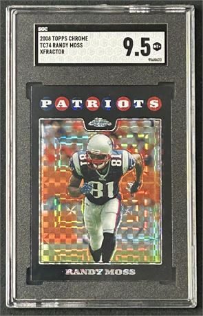 2008 Topps Chrome Randy Moss XFractor SGC 9.5 MINT+