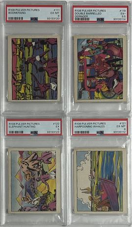 1935 R108 Pulver Pictures PSA Graded Lot (4)