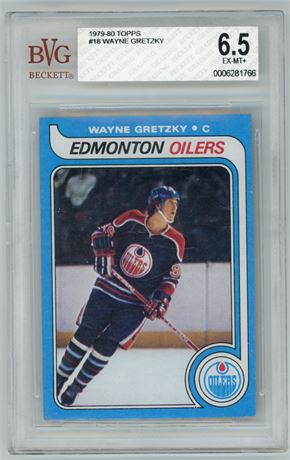 1979 Topps #18 Wayne Gretzky RC BVG 6.5 EXMT+