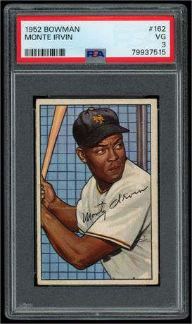 1952 Topps #162 Monte Irvin PSA 3