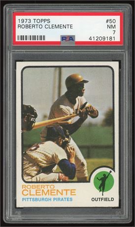 1973 Topps #50 Roberto Clemente PSA 7 NM Nicely Centered