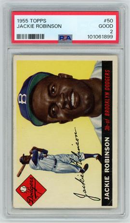 1955 Topps #50 Jackie Robinson PSA 2 GOOD