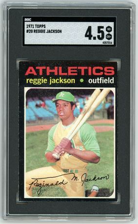 1971 Topps #20 Reggie Jackson SGC 4.5 VGEX+