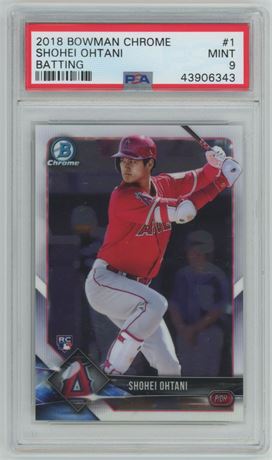 2018 Bowman Chrome #1 Shohei Ohtani RC Batting PSA 9 MINT