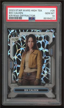 2023 Topps Star Wars High Tek #35 Bix Callen Krykna Diffractor 41/49 PSA 10