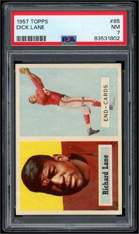 1957 Topps #85 Dick "Night Train" Lane RC PSA 7 CENTERED