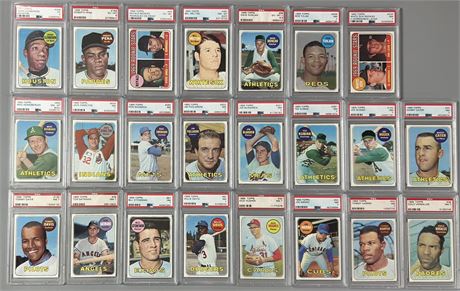 1969 Topps PSA 5-7 (Mostly 7's) Graded Lot (23)