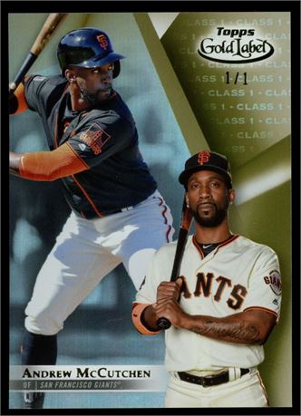 2018 Topps Gold Label #84 Andrew McCutchen 1/1