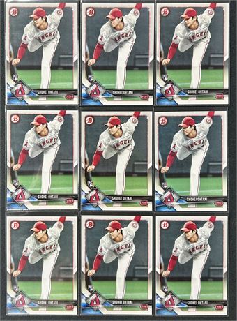 2018 Bowman #49 Shohei Ohtani RC Lot (9)