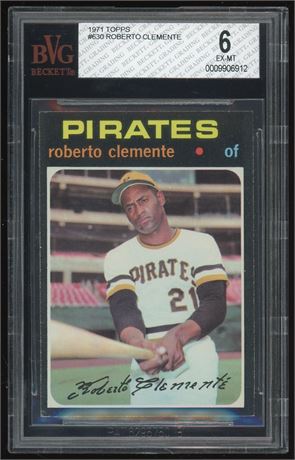 1971 Topps #630 Roberto Clemente BVG 6 EXMT