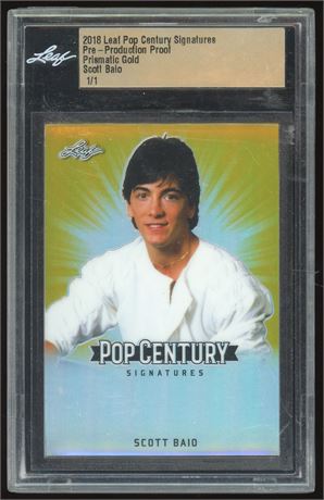 2018 Leaf Pop Century Signatures Pre-Production Proof Scott Baio 1/1