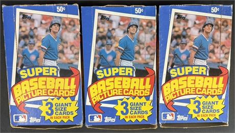 1985 Topps Super Baseball Box Lot (3)