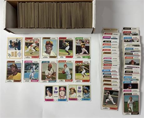 1974 Topps Baseball Complete Set (1-660) Low Grade-VG w/ Some "Nat'l Lea." READ