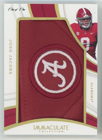 2019 Immaculate Collection Collegiate Josh Jacobs RC Patch 1/1