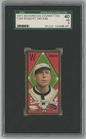 1911 T205 Sovereign Robert Groom SGC 3 VG