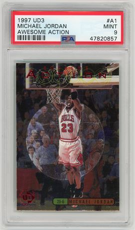 1997 Upper Deck UD3 Michael Jordan Awesome Action PSA 9 MINT