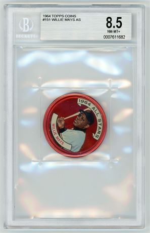 1964 Topps Coins #151 Willie Mays All-Star BGS 8.5 NMMT+