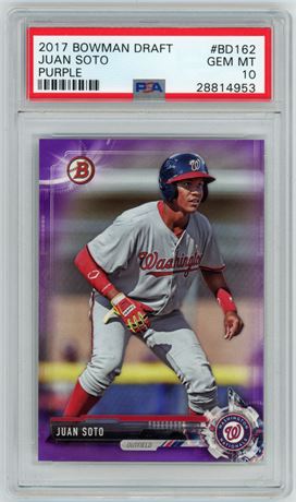 2017 Bowman Draft Juan Soto Purple 112/250 PSA 10 GEM MINT