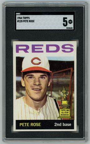 1964 Topps #125 Pete Rose All-Star Rookie SGC 5 EX