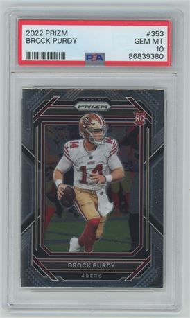 2022 Prizm #353 Brock Purdy RC PSA 10 GEM MINT