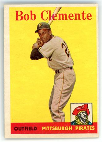 1958 Topps #52 Roberto Clemente Yellow Team Letters VGEX+