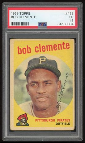 1959 Topps #478 Roberto Clemente PSA 1.5 FAIR