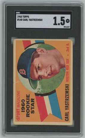 1960 Topps #148 Carl Yastrzemski RC SGC 1.5