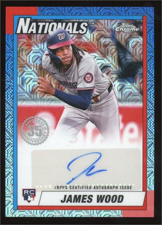 2025 Topps James Wood RC 1990 Chrome Silver Pack Auto