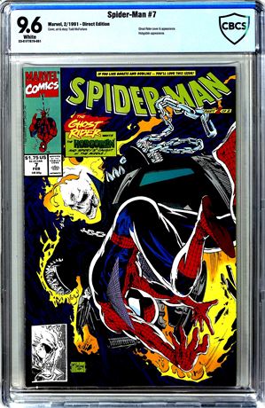 Spider-Man #7 (1991) Direct Edition CBCS 9.6 Ghost Rider Cover & Appearance