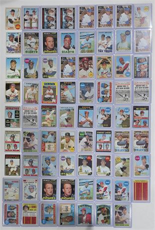 1967-71 Topps HOF/Star Lot (71) VG-VGEX w/ Mantle/Mays/Clemente/Aaron - LOADED!