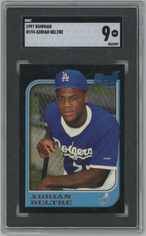1997 Bowman #194 Adrian Beltre RC SGC 9 MINT