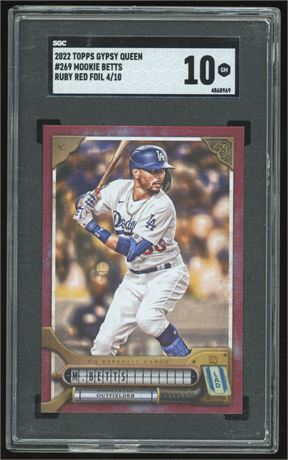 2022 Topps Gypsy Queen #269 Mookie Betts Ruby Red Foil 4/10 SGC 10 GEM MINT