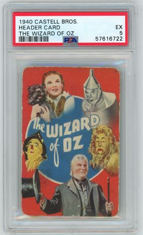 1940 Castell Brothers Header Card The Wizard Of Oz PSA 5 EX