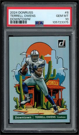 2024 Donruss #8 Terrell Owens Downtown! PSA 10