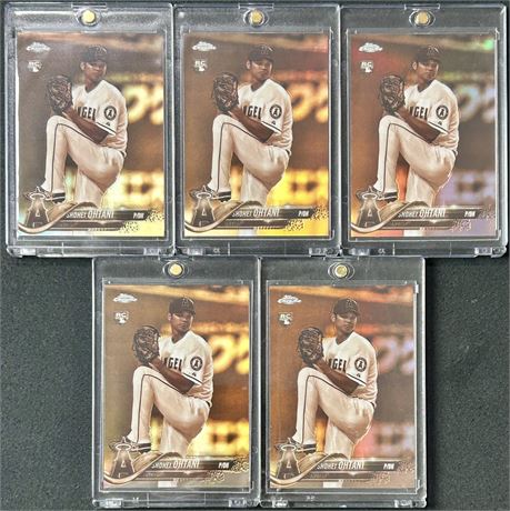 2018 Topps Chrome #150 Shohei Ohtani RC Sepia Refractor Lot (5)