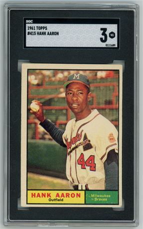 1961 Topps #415 Hank Aaron SGC 3 VG