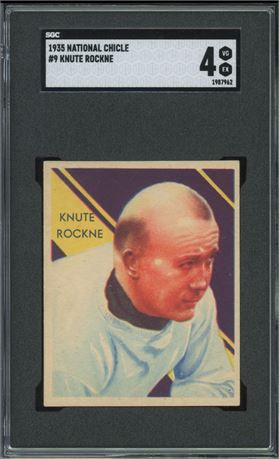 1935 National Chicle #9 Knute Rockne SGC 4 VGEX