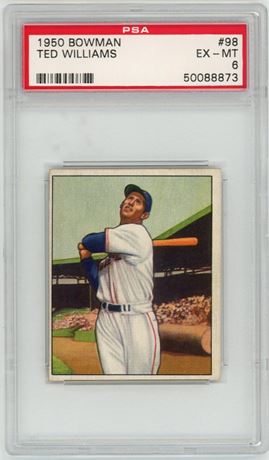 1950 Bowman #98 Ted Williams PSA 6 EXMT